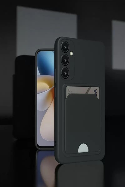 Mey İthalat®  Samsung Galaxy M15 Kelvin Kartvizitli Silikon - Koyu Yeşil