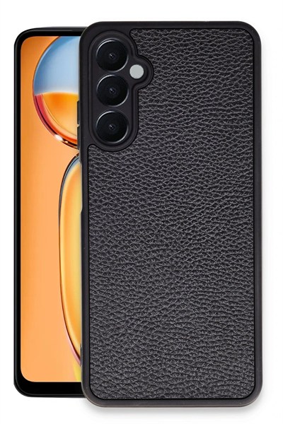 Mey İthalat®  Samsung Galaxy M15 Kılıf Aras Deri Kapak - Siyah