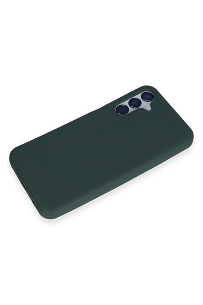 Mey İthalat®  Samsung Galaxy M15 Kılıf First Silikon - Koyu Yeşil