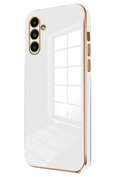 Mey İthalat®  Samsung Galaxy M15 Kılıf Volet Silikon - Beyaz