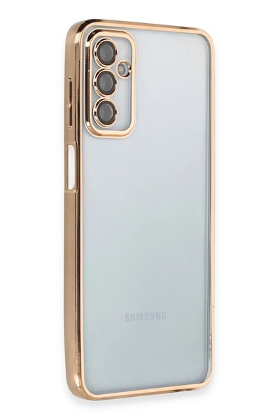Mey İthalat®  Samsung Galaxy M23 Kılıf  Lensli Silikon - Gold