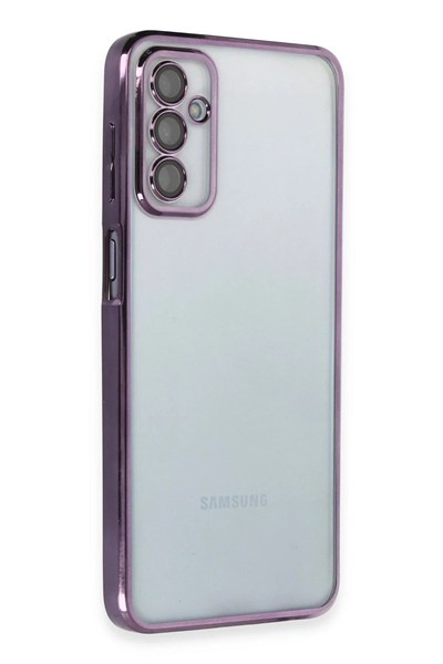 Mey İthalat®  Samsung Galaxy M23 Kılıf  Lensli Silikon - Mor