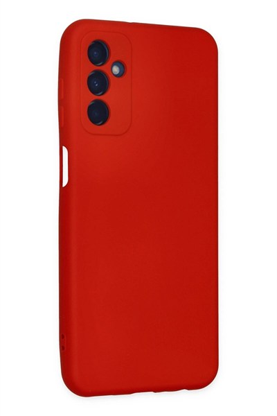 Mey İthalat®  Samsung Galaxy M23 Kılıf Nano içi Kadife Silikon - Kırmızı
