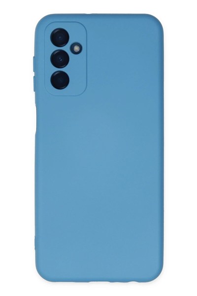 Mey İthalat®  Samsung Galaxy M23 Kılıf Nano içi Kadife Silikon - Mavi