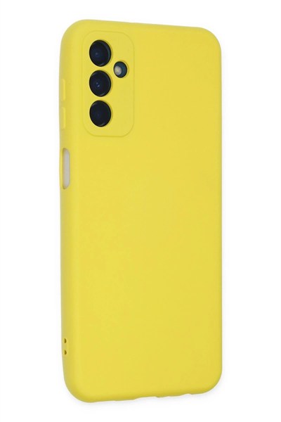 Mey İthalat®  Samsung Galaxy M23 Kılıf Nano içi Kadife Silikon - Sarı