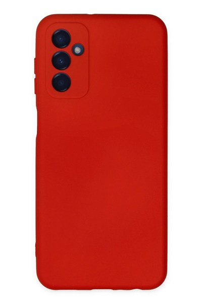 Mey İthalat®  Samsung Galaxy M23 Kılıf Nano içi Kadife Silikon - Kırmızı