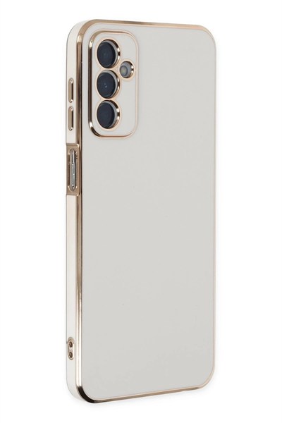 Mey İthalat®  Samsung Galaxy M23 Kılıf Volet Silikon - Beyaz
