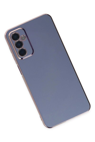 Mey İthalat®  Samsung Galaxy M23 Kılıf Volet Silikon - Mavi