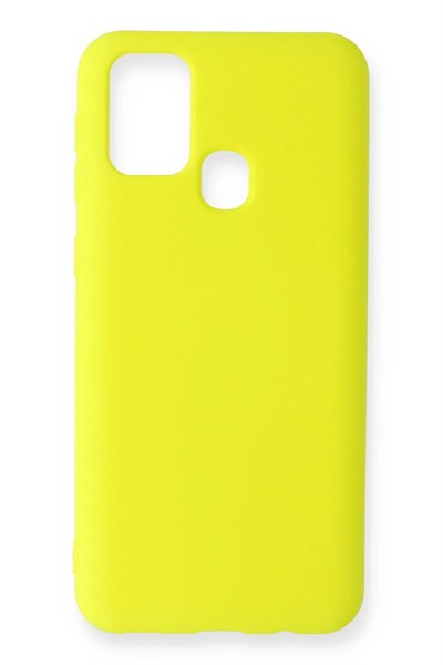 Mey İthalat®  Samsung Galaxy M31 Kılıf Nano içi Kadife Silikon - Sarı