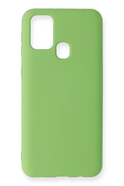 Mey İthalat®  Samsung Galaxy M31 Kılıf Nano içi Kadife Silikon - Yeşil