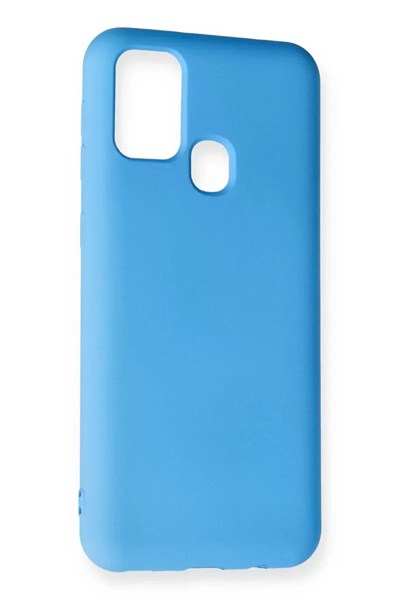 Mey İthalat®  Samsung Galaxy M31 Kılıf Nano içi Kadife Silikon - Mavi