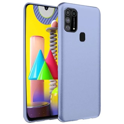 Mey İthalat®  Samsung Galaxy M31 Kılıf Nano içi Kadife Silikon - Lila