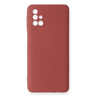 Mey İthalat®  Samsung Galaxy M31S Kılıf Nano içi Kadife Silikon - Kiremit