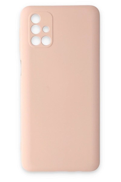 Mey İthalat®  Samsung Galaxy M31S Kılıf Nano içi Kadife Silikon - Pudra