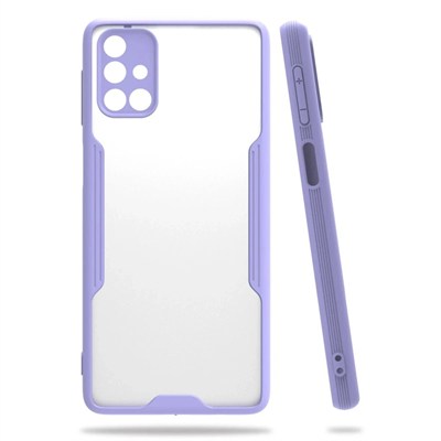 Mey İthalat®  Samsung Galaxy M31S Kılıf Platin Silikon - Lila