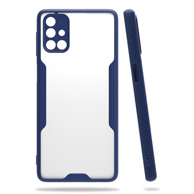 Mey İthalat®  Samsung Galaxy M31S Kılıf Platin Silikon - Lacivert