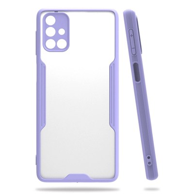 Mey İthalat®  Samsung Galaxy M31S Kılıf Platin Silikon - Lila