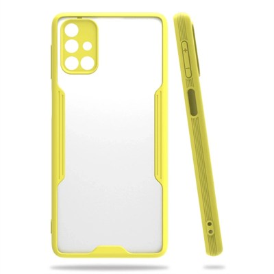 Mey İthalat®  Samsung Galaxy M31S Kılıf Platin Silikon - Sarı