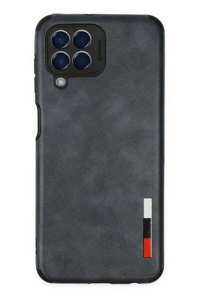 Mey İthalat®  Samsung Galaxy M33 Kılıf Loop Deri Silikon - Lacivert