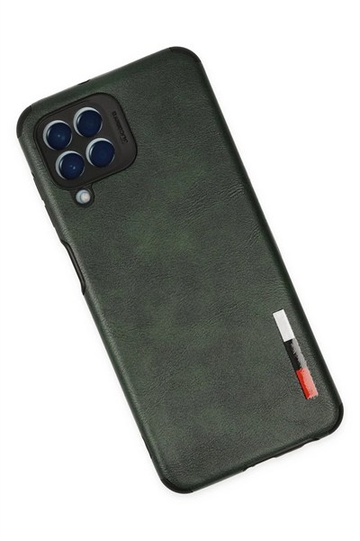 Mey İthalat®  Samsung Galaxy M33 Kılıf Loop Deri Silikon - Yeşil