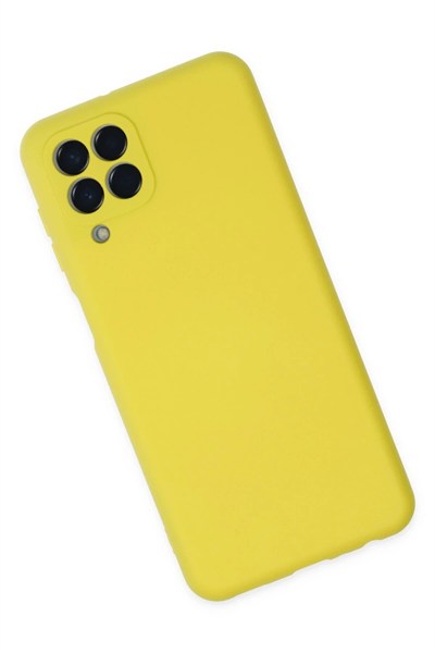 Mey İthalat®  Samsung Galaxy M33 Kılıf Nano içi Kadife Silikon - Sarı