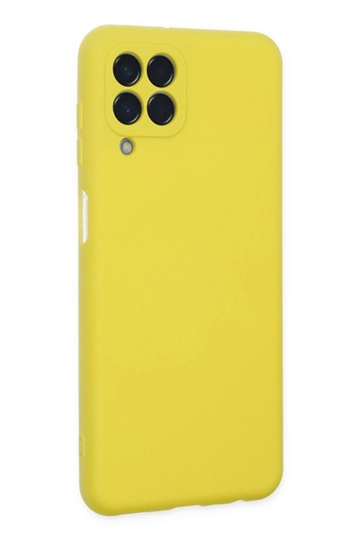 Mey İthalat®  Samsung Galaxy M33 Kılıf Nano içi Kadife Silikon - Sarı