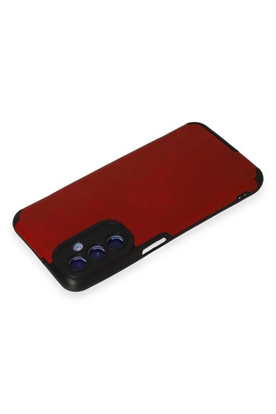 Mey İthalat®  Samsung Galaxy M34 5G Kılıf Loop Deri Silikon - Kırmızı