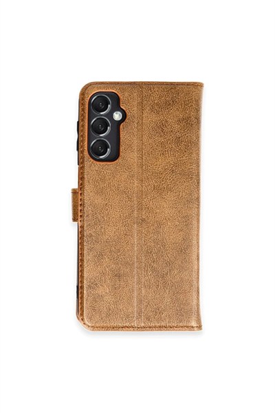 Mey İthalat®  Samsung Galaxy M34 5G Kılıf Trend S Plus Kapaklı Kılıf - Taba