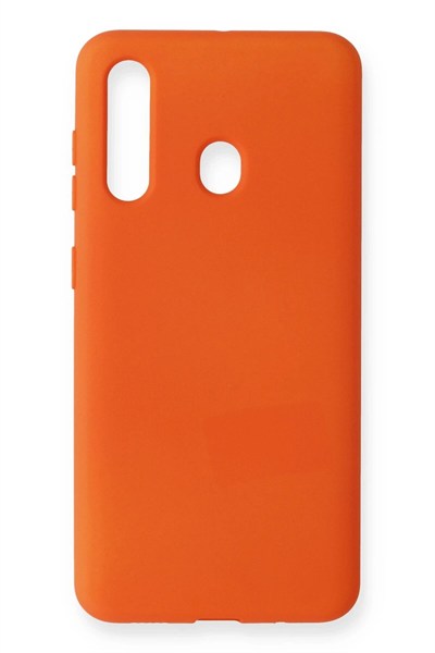 Mey İthalat®  Samsung Galaxy M40 Kılıf Nano içi Kadife Silikon - Turuncu