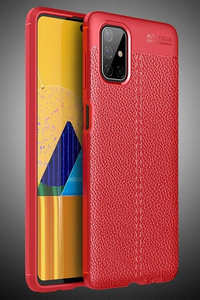 Mey İthalat®  Samsung Galaxy M51 Kılıf Auto Focus Kapak - Kırmızı