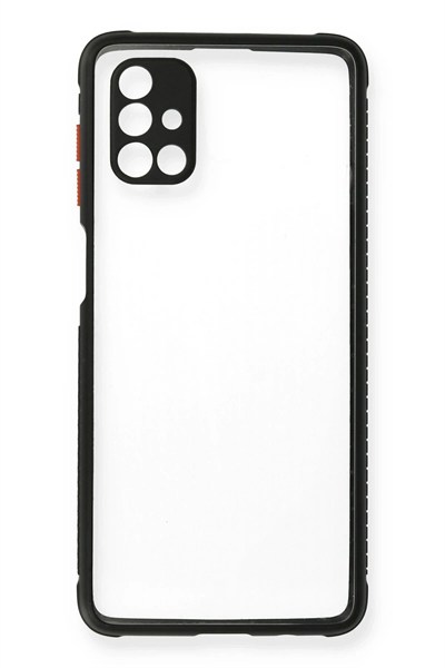 Mey İthalat®  Samsung Galaxy M51 Kılıf Miami Şeffaf Silikon - Siyah