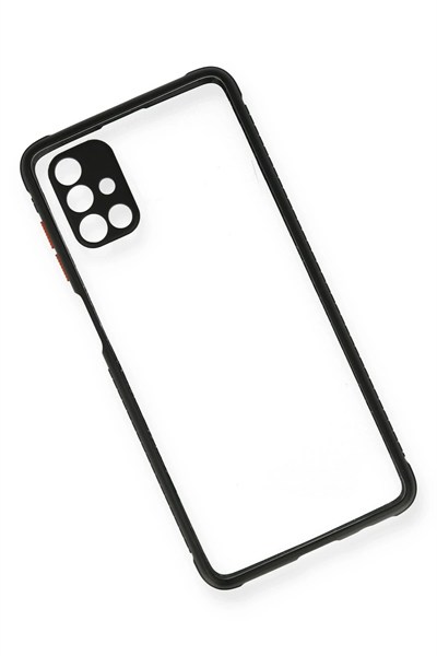 Mey İthalat®  Samsung Galaxy M51 Kılıf Miami Şeffaf Silikon - Siyah