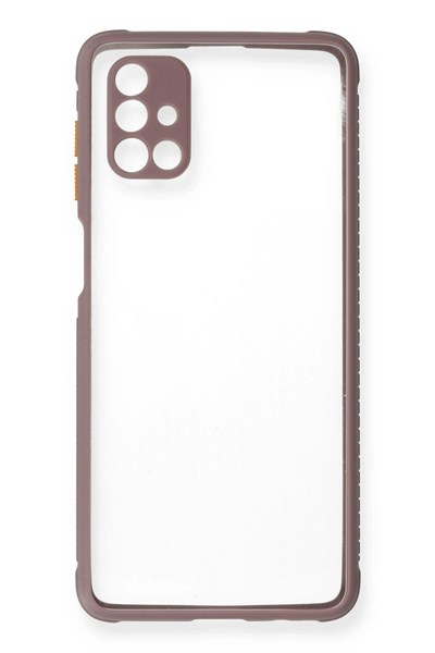 Mey İthalat®  Samsung Galaxy M51 Kılıf Miami Şeffaf Silikon - Açık Mor