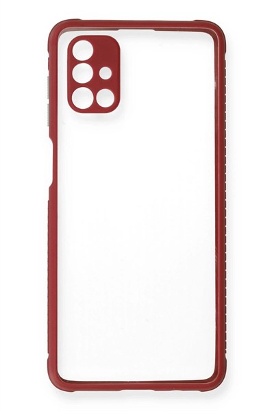 Mey İthalat®  Samsung Galaxy M51 Kılıf Miami Şeffaf Silikon - Fuşya