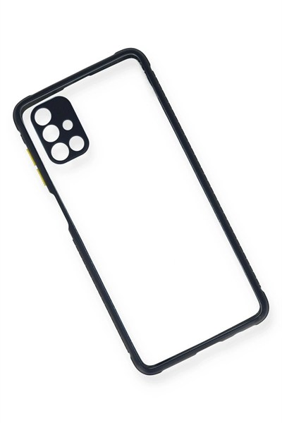 Mey İthalat®  Samsung Galaxy M51 Kılıf Miami Şeffaf Silikon - Lacivert