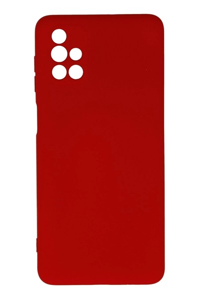 Mey İthalat®  Samsung Galaxy M51 Kılıf Nano içi Kadife Silikon - Kırmızı