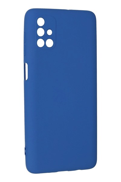 Mey İthalat®  Samsung Galaxy M51 Kılıf Nano içi Kadife Silikon - Mavi