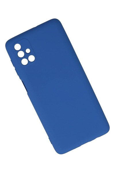 Mey İthalat®  Samsung Galaxy M51 Kılıf Nano içi Kadife Silikon - Mavi