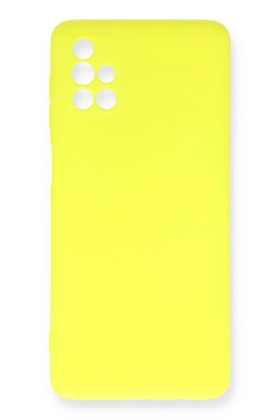 Mey İthalat®  Samsung Galaxy M51 Kılıf Nano içi Kadife Silikon - Sarı
