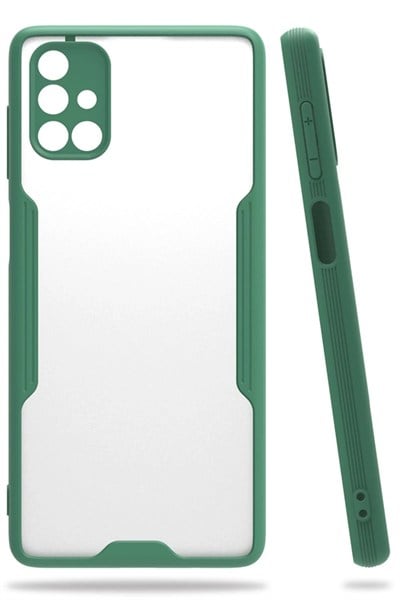 Mey İthalat®  Samsung Galaxy M51 Kılıf Platin Silikon - Yeşil