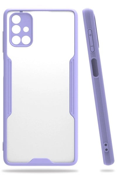 Mey İthalat®  Samsung Galaxy M51 Kılıf Platin Silikon - Lila