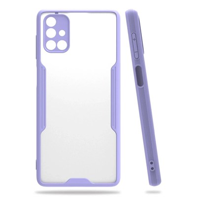Mey İthalat®  Samsung Galaxy M51 Kılıf Platin Silikon - Lila