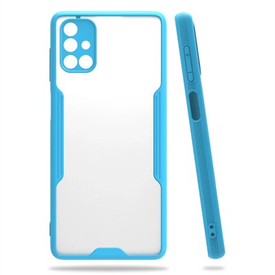 Mey İthalat®  Samsung Galaxy M51 Kılıf Platin Silikon - Mavi