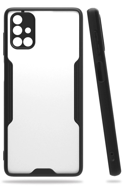 Mey İthalat®  Samsung Galaxy M51 Kılıf Platin Silikon - Siyah