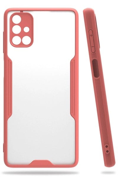Mey İthalat®  Samsung Galaxy M51 Kılıf Platin Silikon - Pembe