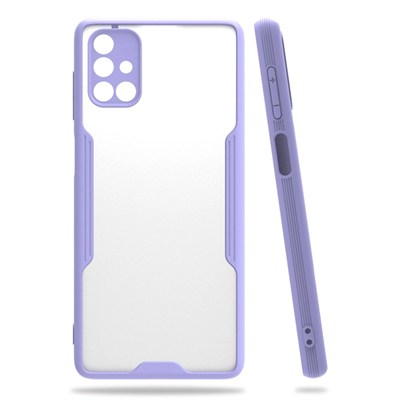 Mey İthalat®  Samsung Galaxy M51 Kılıf Platin Silikon - Lila