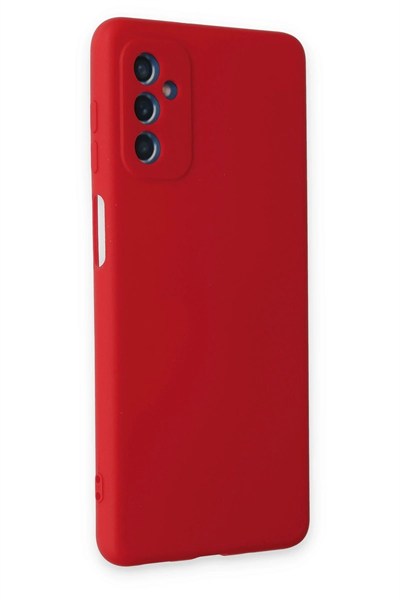Mey İthalat®  Samsung Galaxy M52 5G Kılıf Nano içi Kadife Silikon - Kırmızı