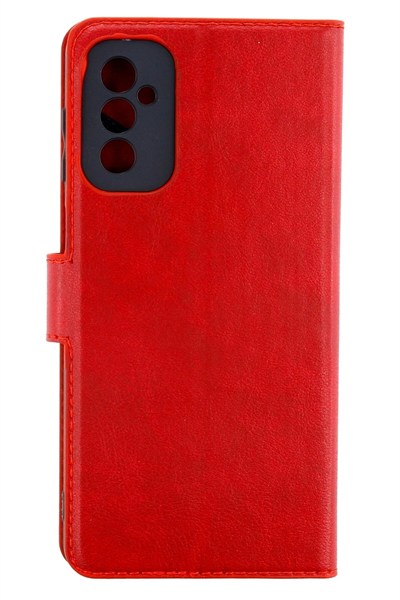 Mey İthalat®  Samsung Galaxy M52 5G Kılıf Trend S Plus Kapaklı Kılıf - Kırmızı