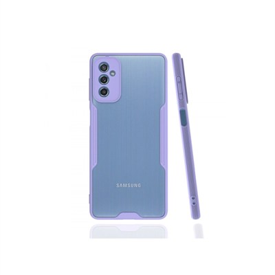 Mey İthalat®  Samsung Galaxy M52 5G Kılıf Platin Silikon - Lila