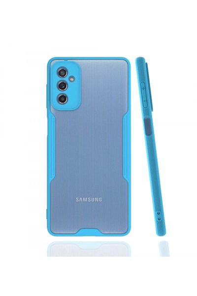 Mey İthalat®  Samsung Galaxy M52 5G Kılıf Platin Silikon - Mavi